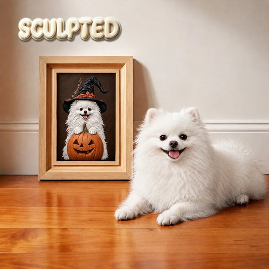 Pumpkin Queen | Hand-sculpted 3D Pet Portrait