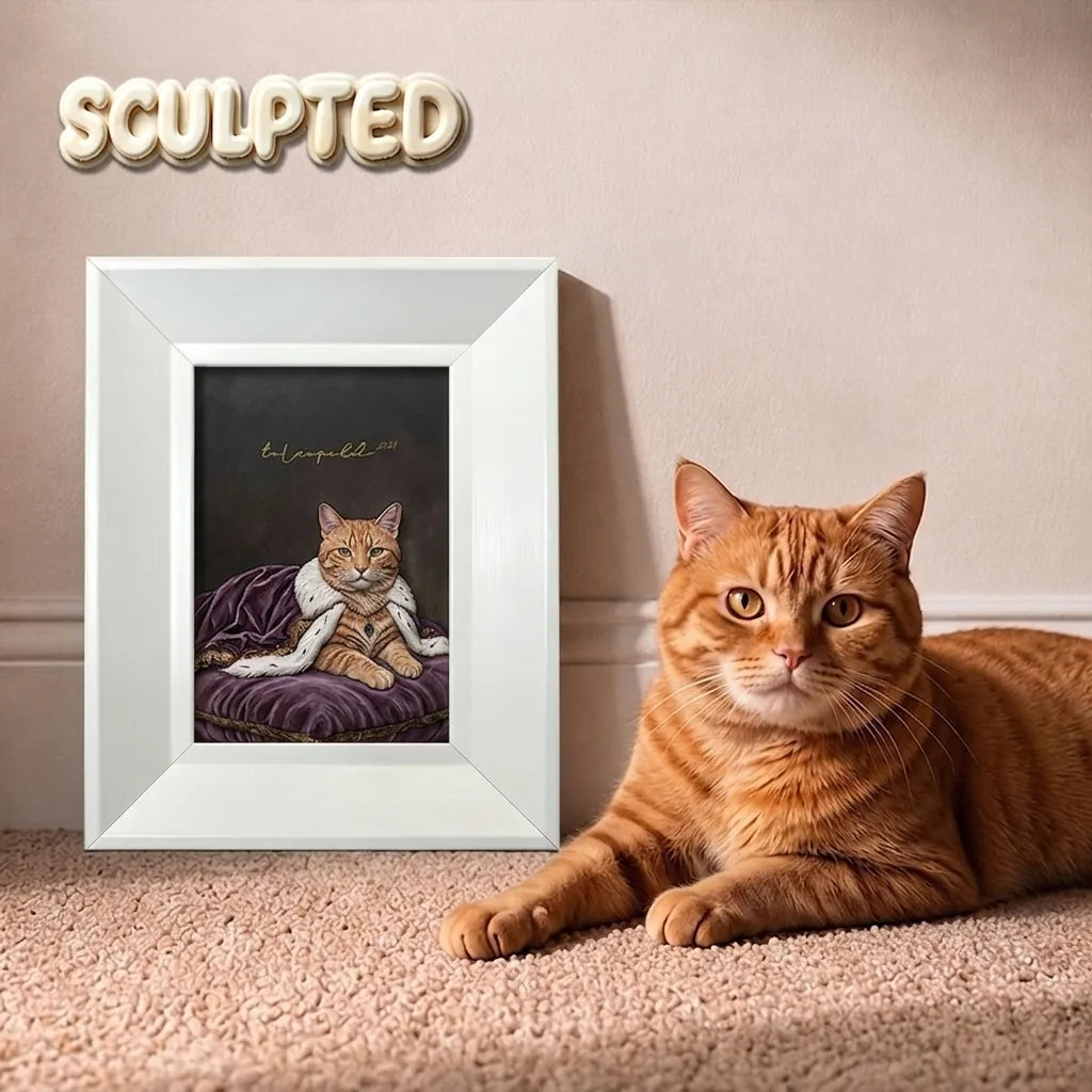 The King | Hand-sculpted 3D Pet Portrait