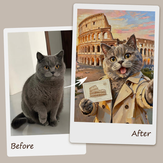 Custom Hand-Painted Pet Portrait | The Global Traveler Collection