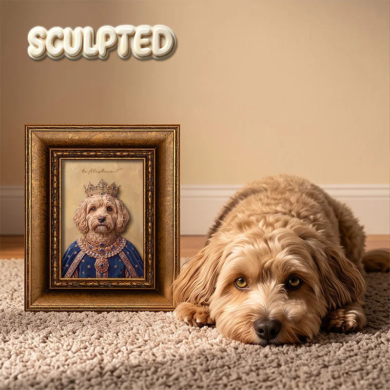 The King | Hand-sculpted 3D Pet Portrait