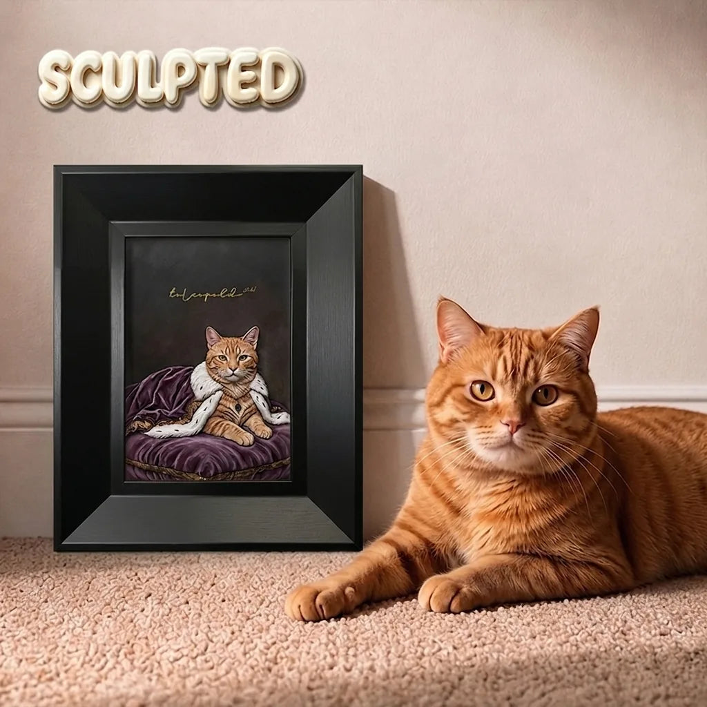 The King | Hand-sculpted 3D Pet Portrait