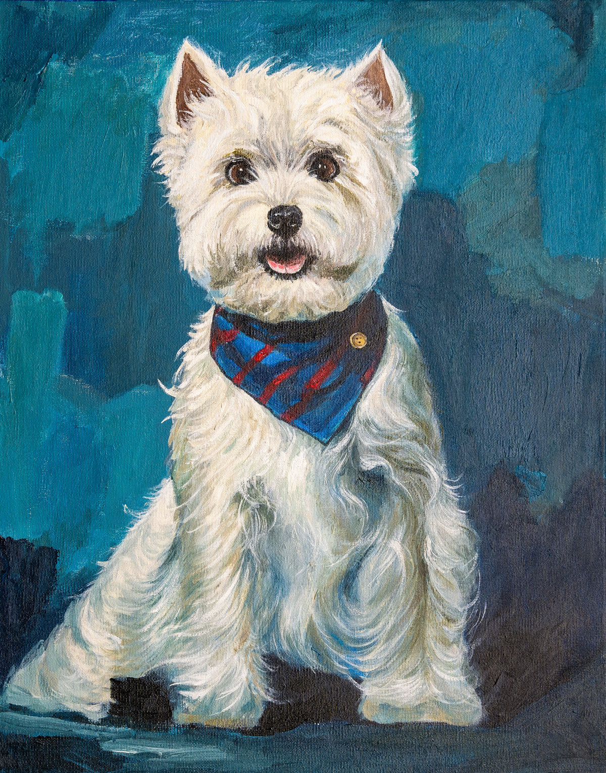 Your finished hand-painted portrait