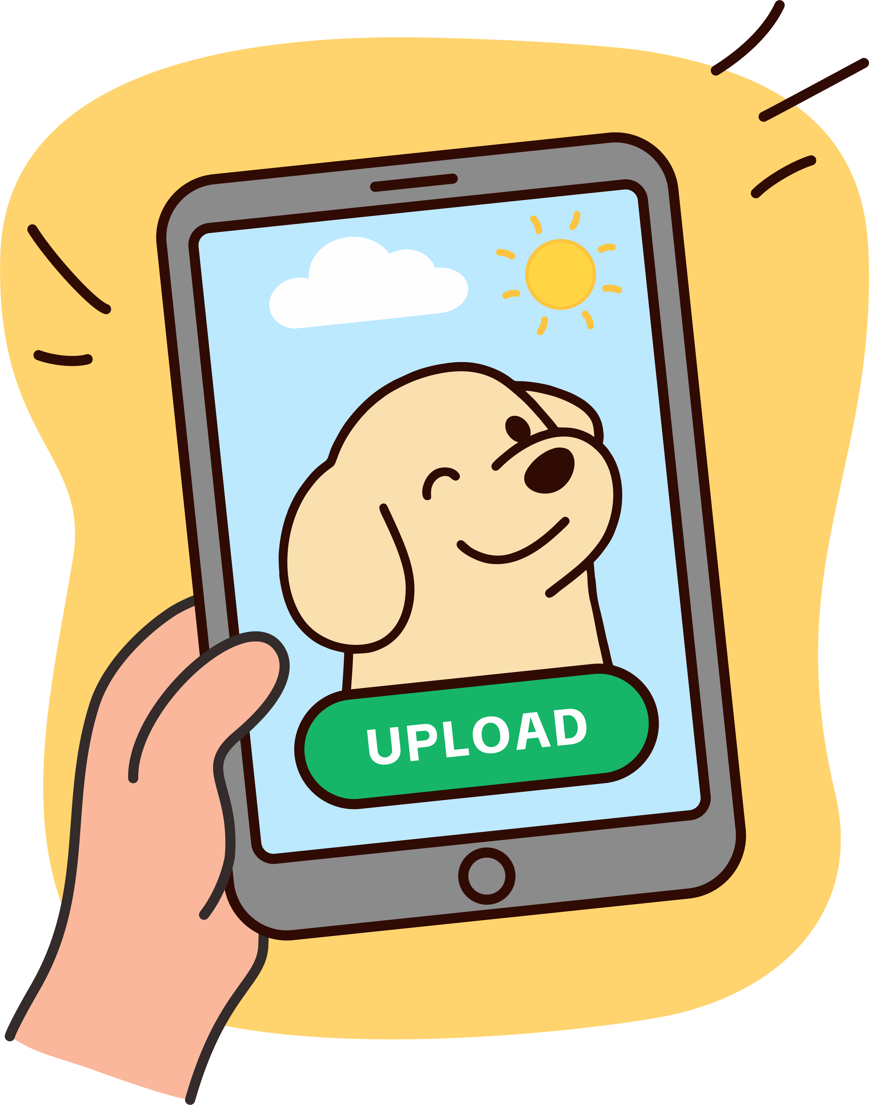 Upload your pet photo step in the custom pet portrait process