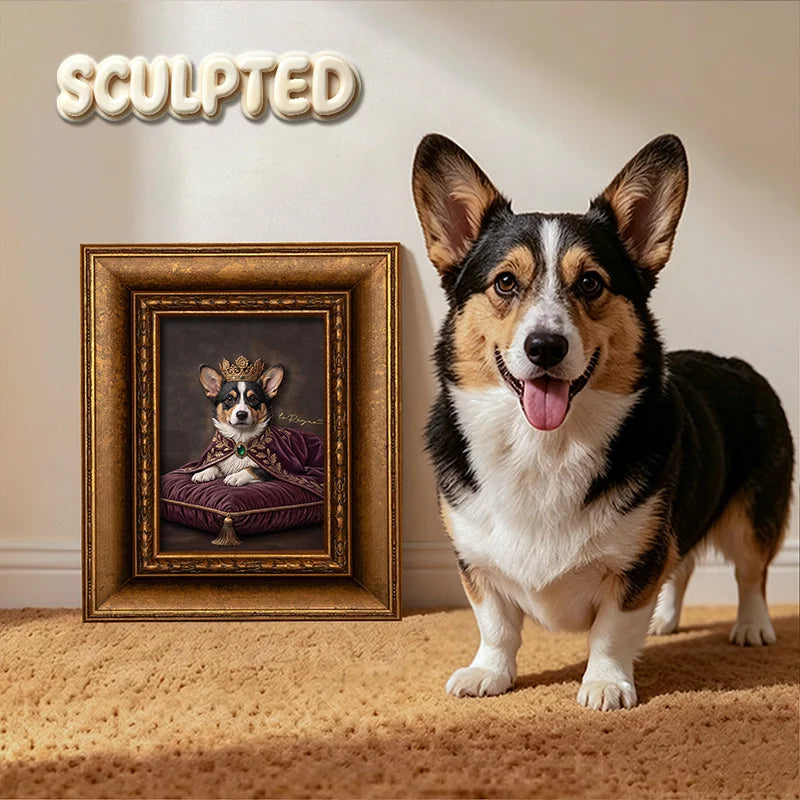 The King | Hand-sculpted 3D Pet Portrait