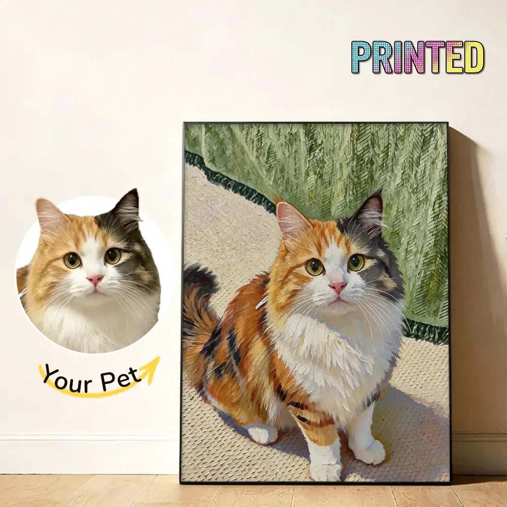 Pet Portrait Print example showing detailed custom pet artwork