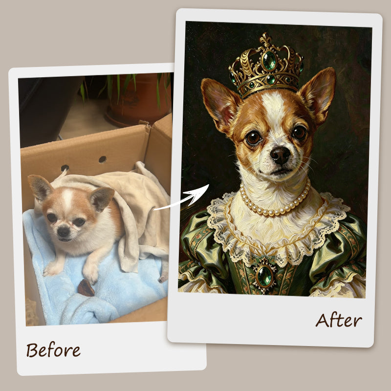 Custom Hand-Painted Pet Portrait | The Royal Collection