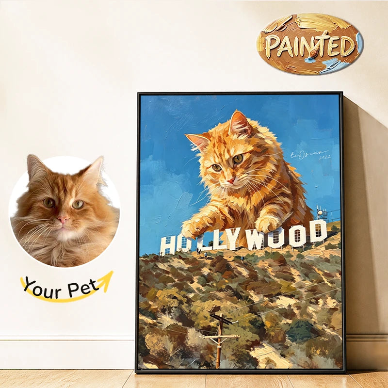 Hollywood, Los Angeles | Hand-painted Pet Portrait