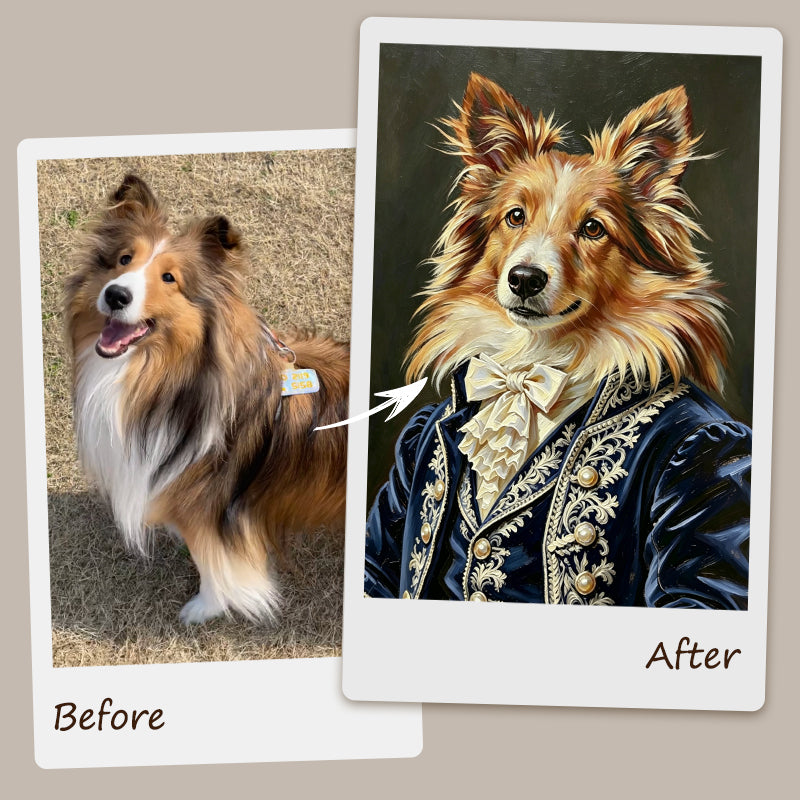 Custom Hand-Painted Pet Portrait | The Royal Collection