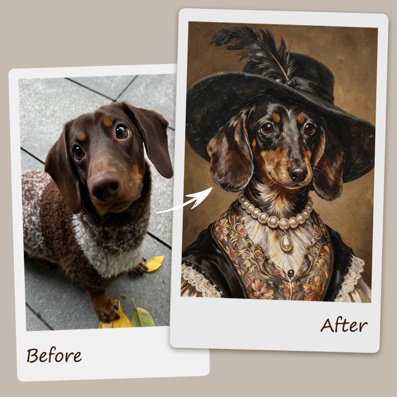 Custom Hand-Painted Pet Portrait | The Royal Collection
