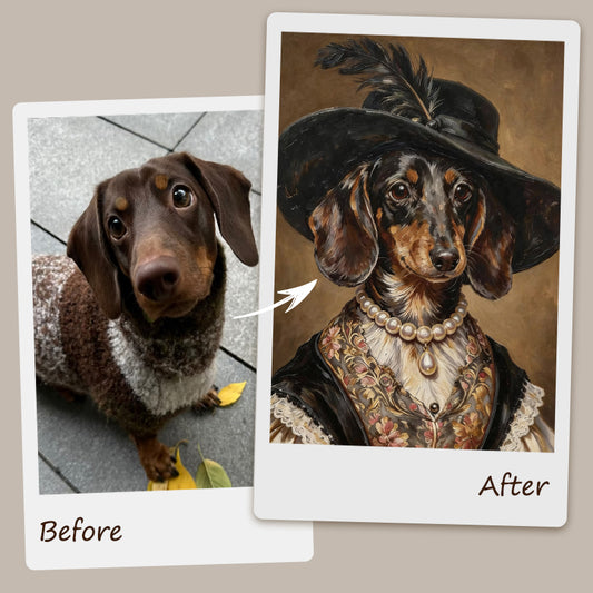 Custom Hand-Painted Pet Portrait | The Royal Collection