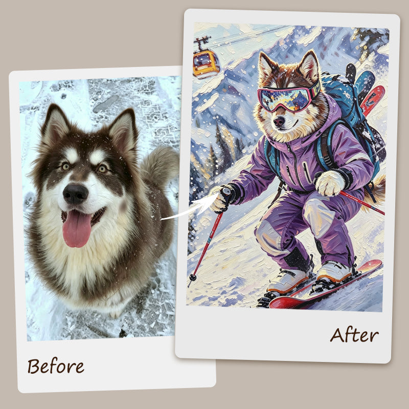 Custom Hand-Painted Pet Portrait | Classic Career Series