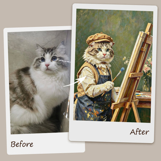 Custom Hand-Painted Pet Portrait | Classic Career Series