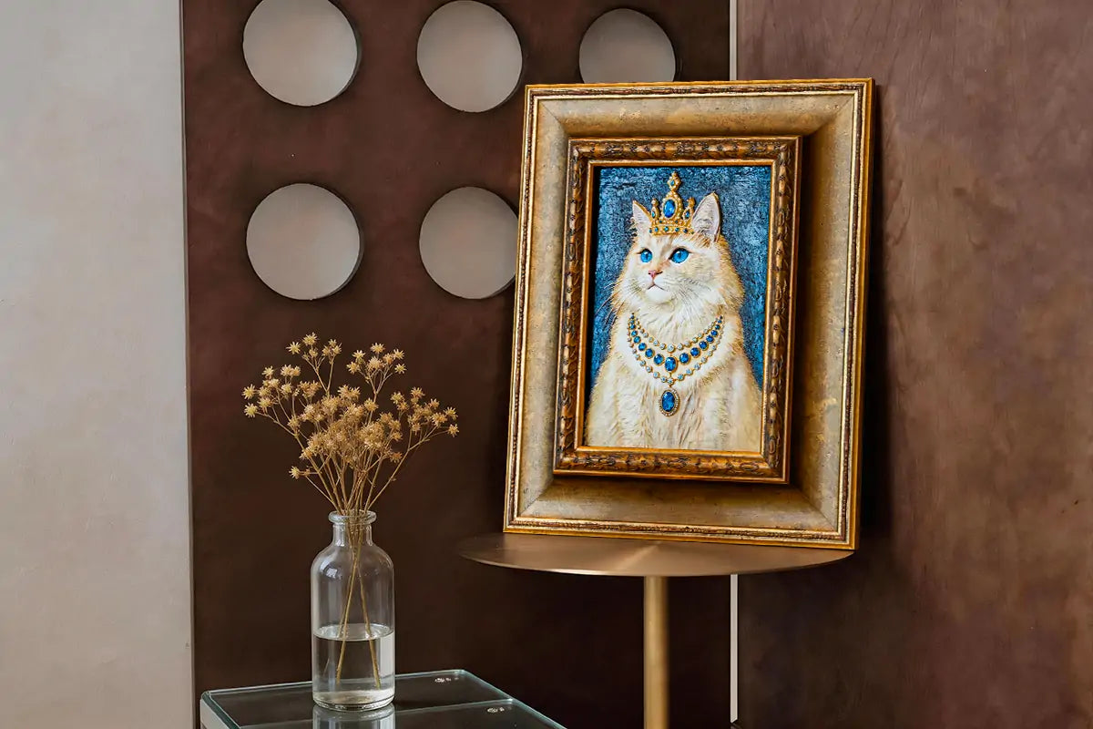 Luminipet artisan working on a 3D Hand-Sculpted Pet Portrait