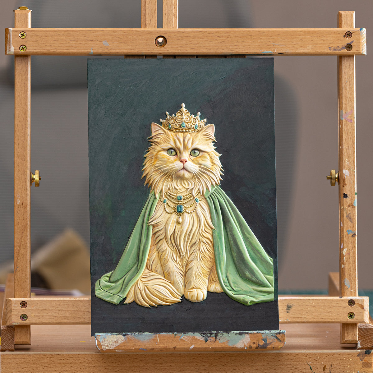 The Queen | Hand-sculpted 3D Pet Portrait