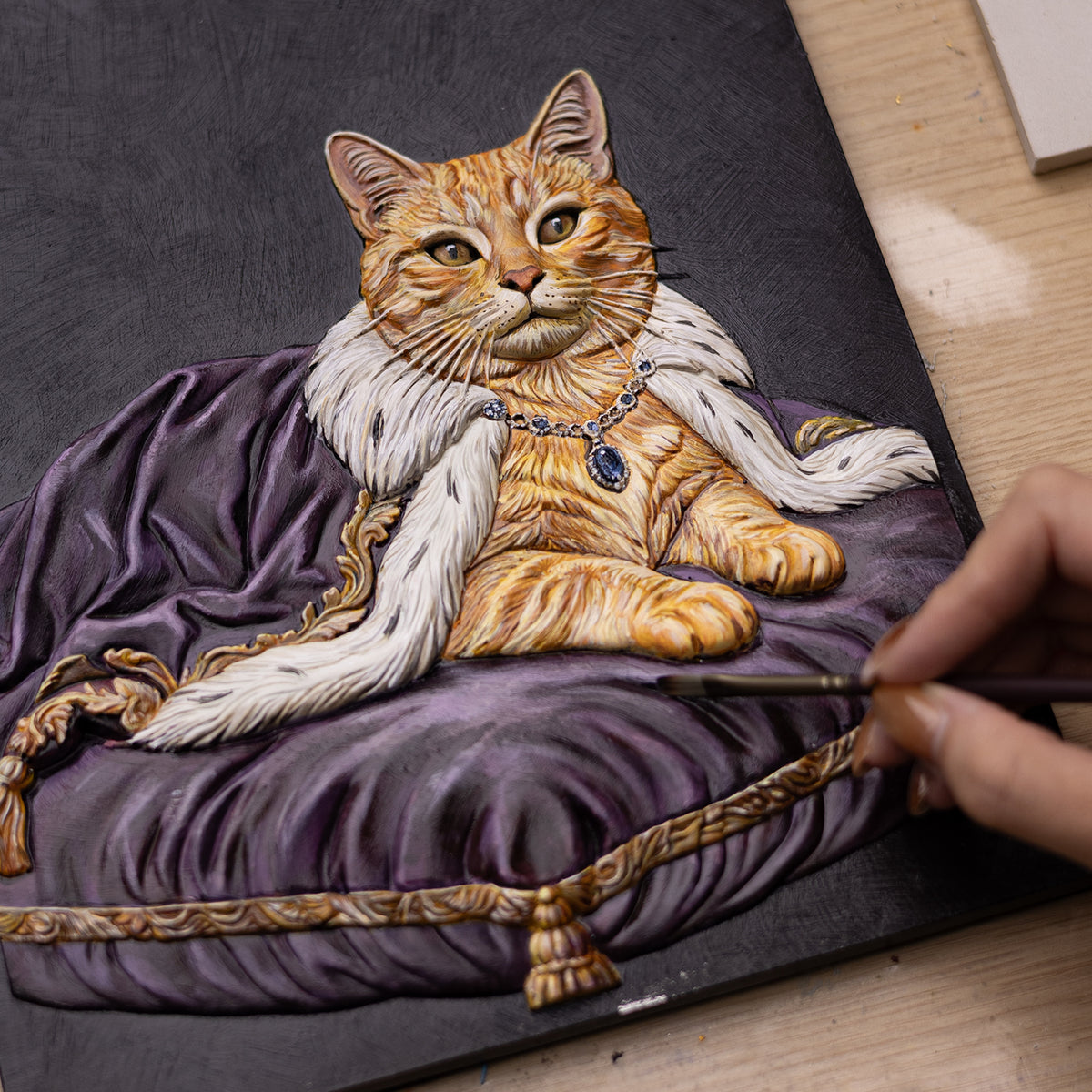 The King | Hand-sculpted 3D Pet Portrait
