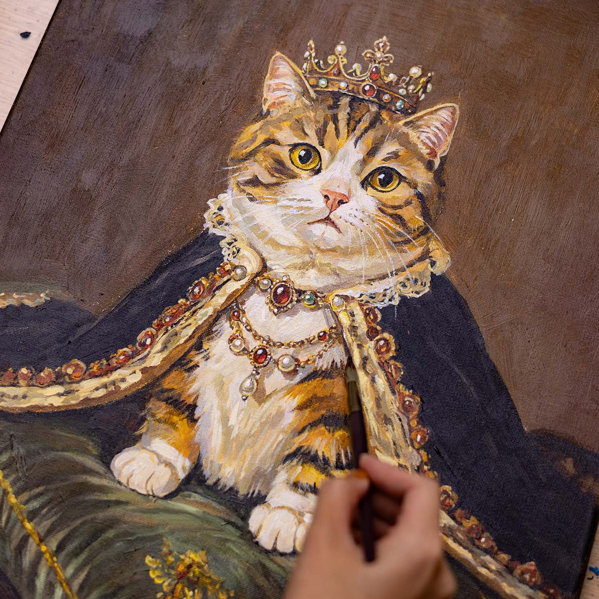 The King | Hand-painted Pet Portrait
