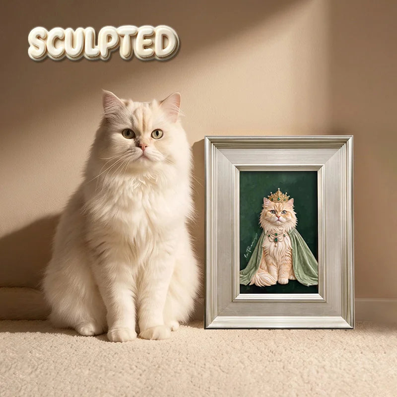 The Queen | Hand-sculpted 3D Pet Portrait