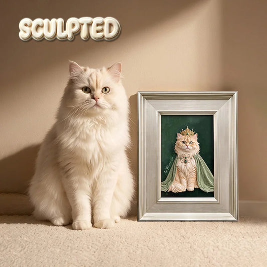The Queen | Hand-sculpted 3D Pet Portrait