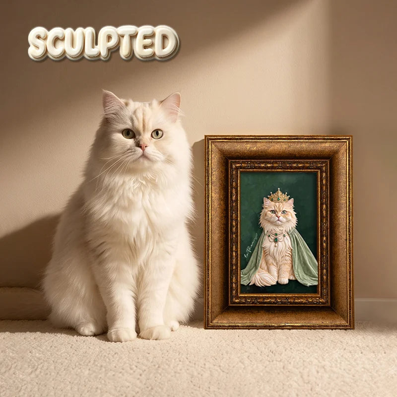 The Queen | Hand-sculpted 3D Pet Portrait