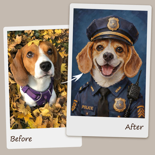 Custom Hand-Painted Pet Portrait | Classic Career Series