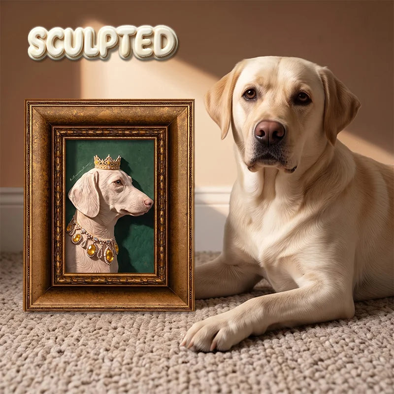 The King | Hand-sculpted 3D Pet Portrait