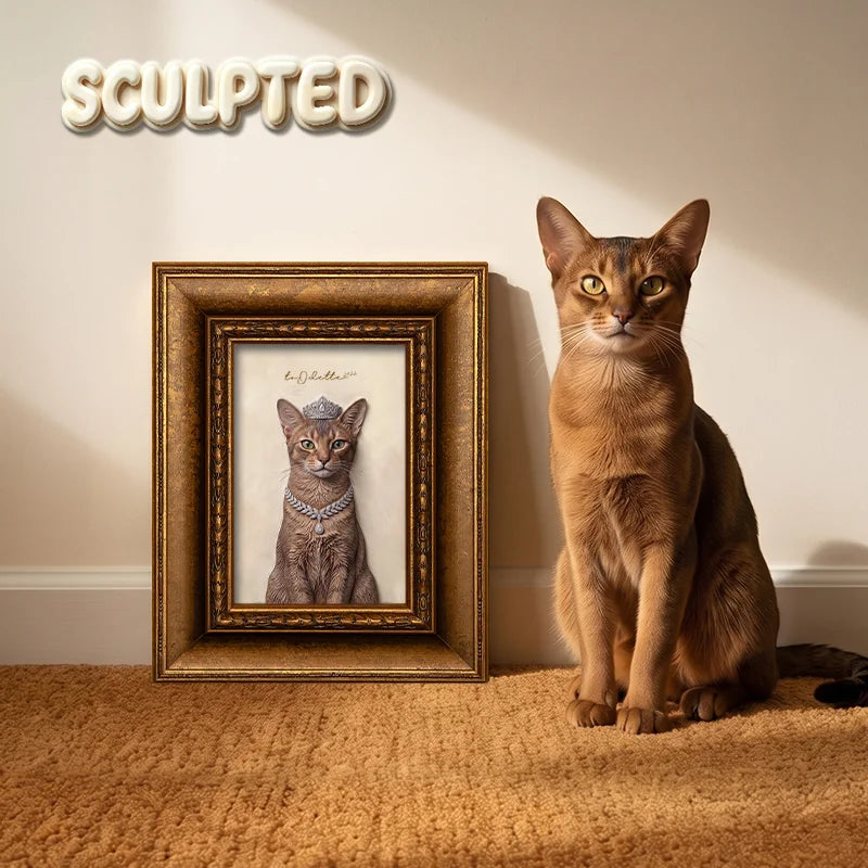 The Queen | Hand-sculpted 3D Pet Portrait