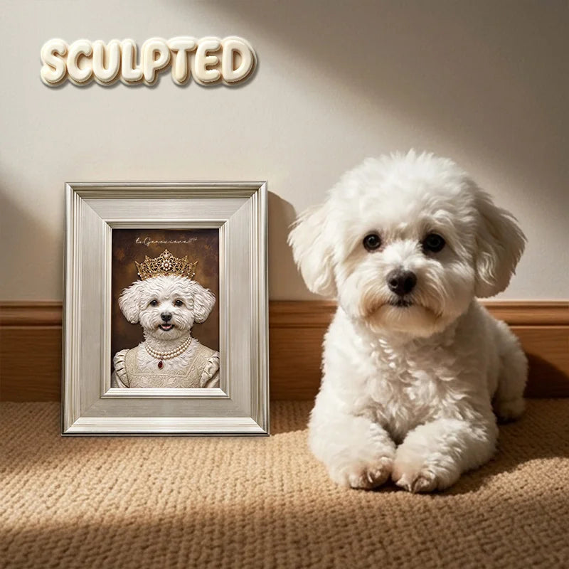 The Queen | Hand-sculpted 3D Pet Portrait