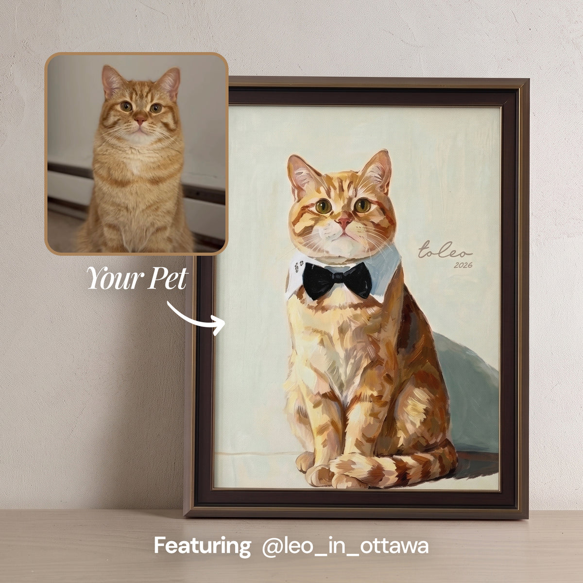 Realistic Pet Portrait | Hand-painted Pet Portrait